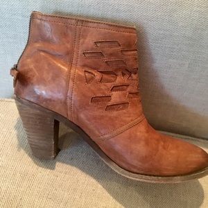 Trask Brown Leather Booties